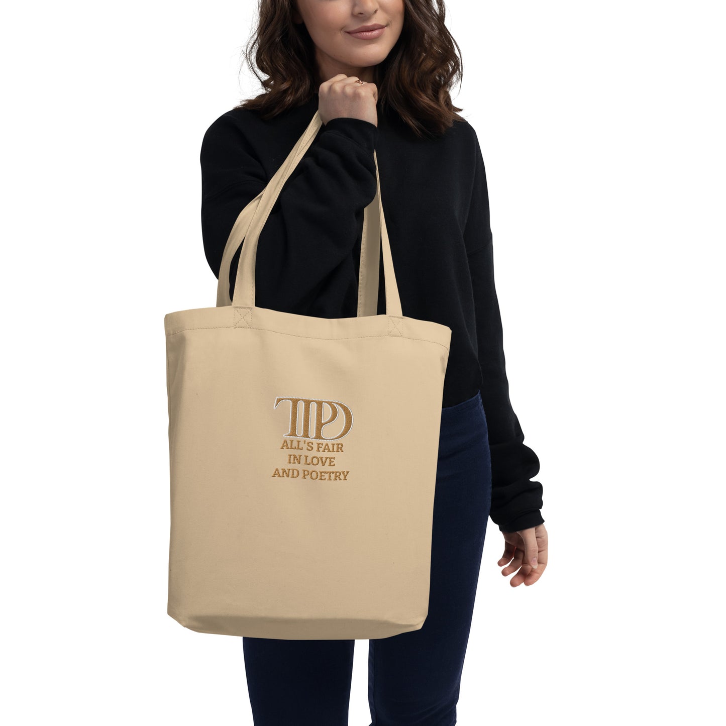 Taylor Swift Album The Tortured Poets Department Inspired Eco Embroidered Tote Bag