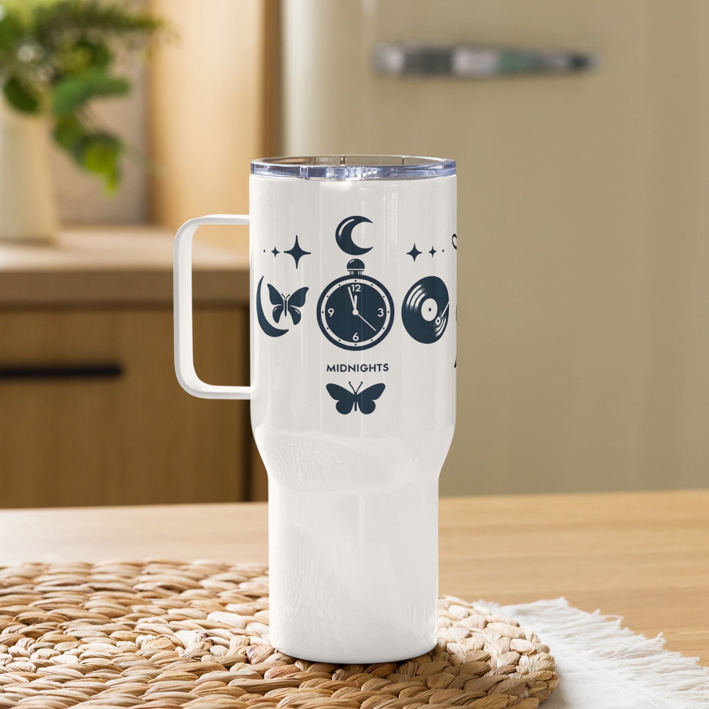 Karma Cat - Taylor Swift 'Midnights' Inspired Travel Mug with Handle - Music Era Collectible & Gift